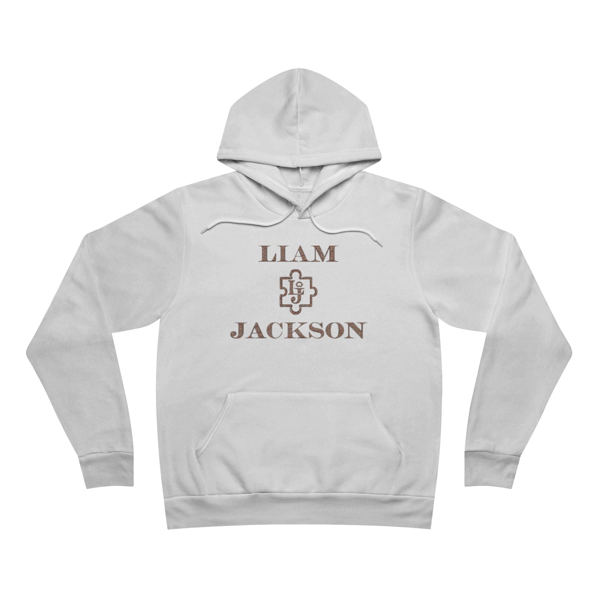 Sponge Fleece Hoodie with Liam Jackson Logo Brick Design
