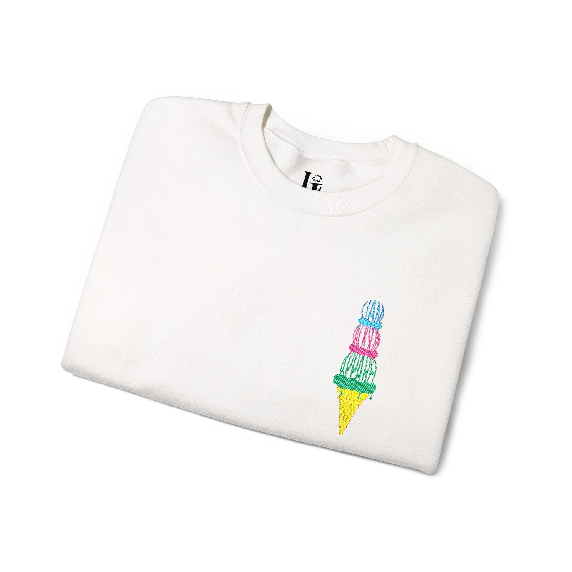 Embroidered Ice Cream Cone Sweatshirt