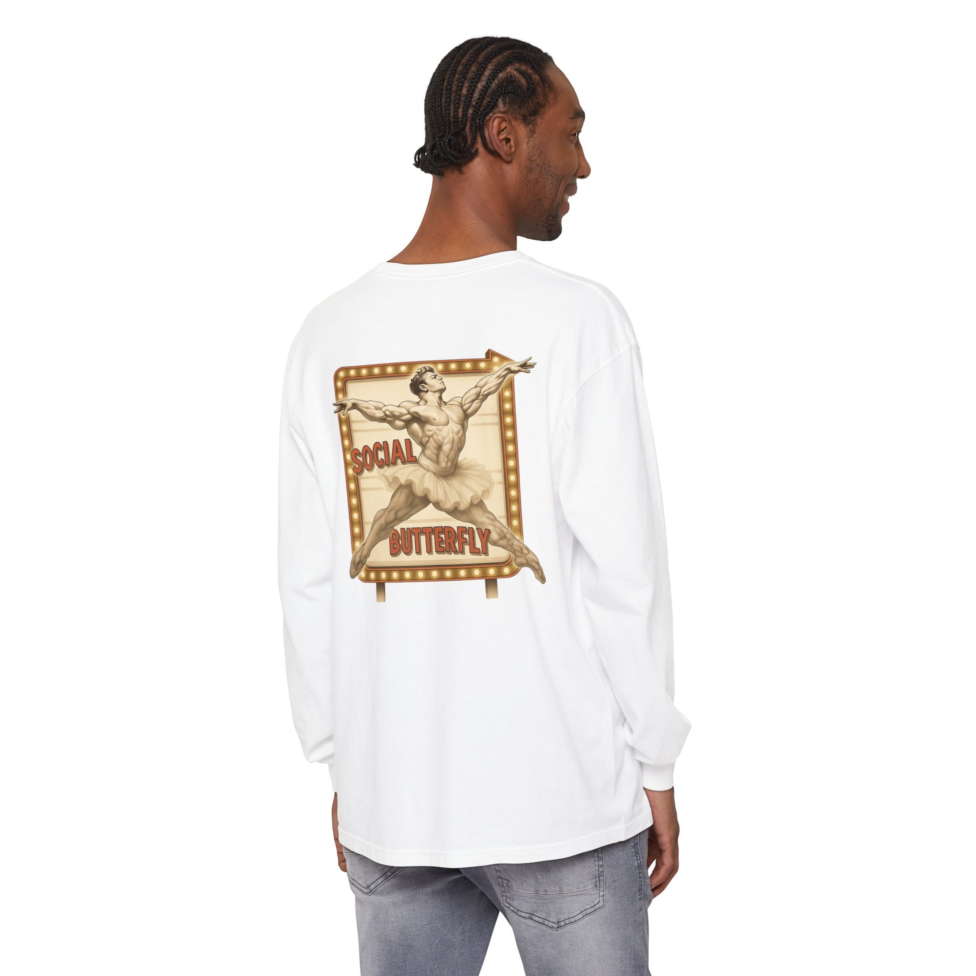 Social Butterfly Long Sleeve T-Shirt by Liam Jackson