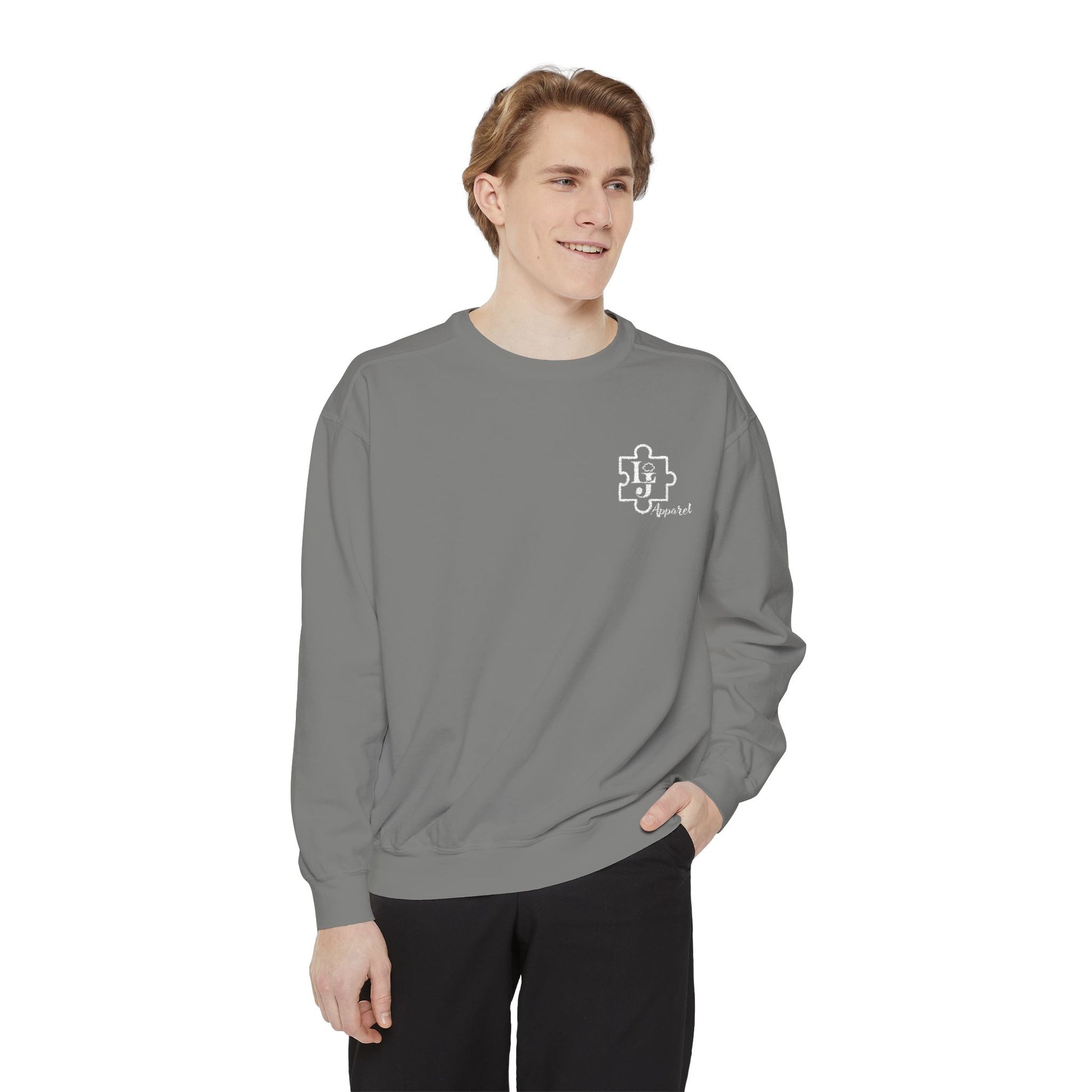 Liam Jackson Apparel Sweatshirt with Puzzle Themed Logo