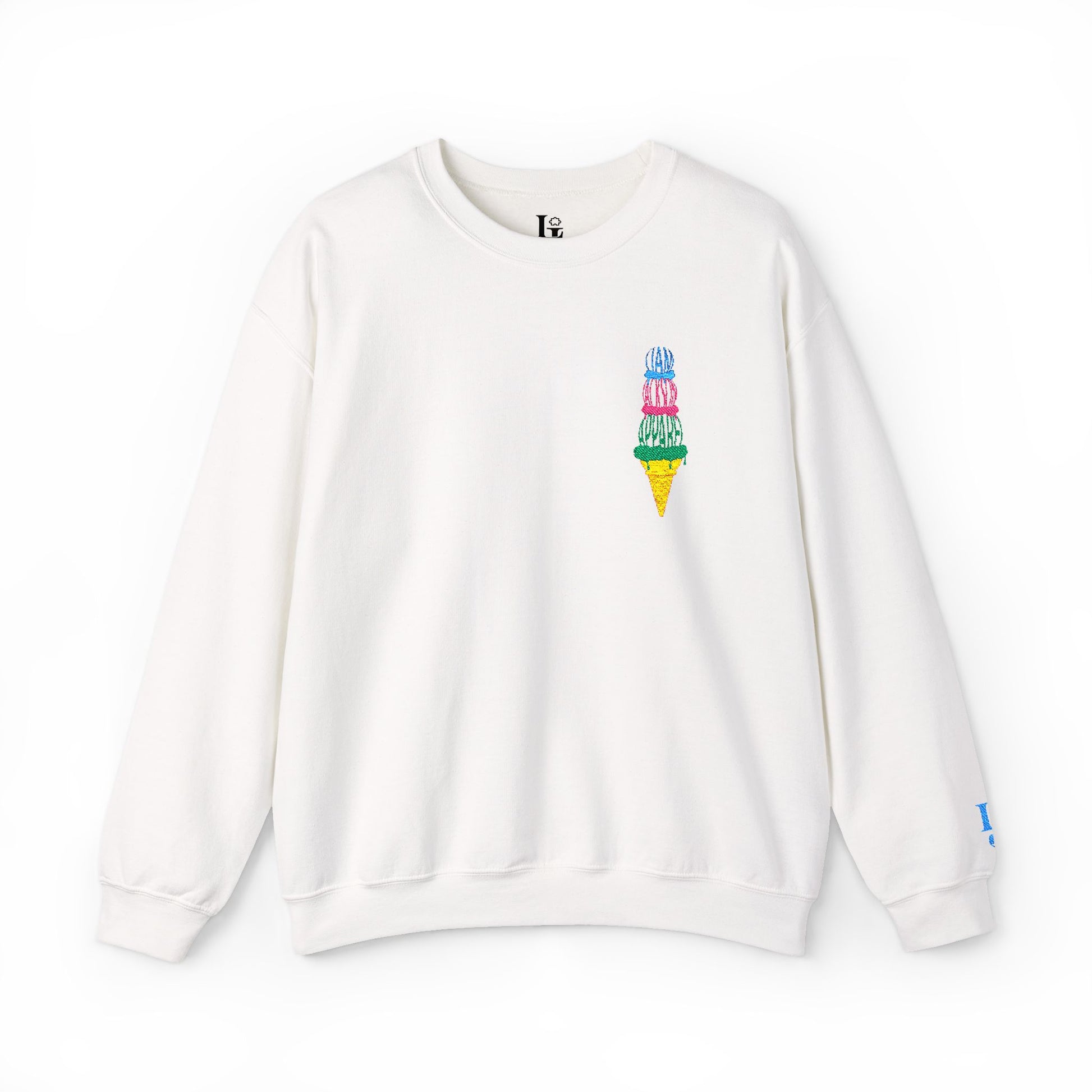Embroidered Ice Cream Cone Sweatshirt