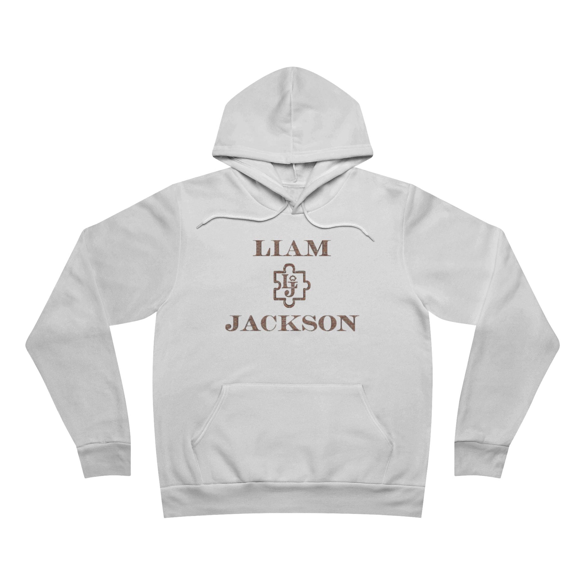 Sponge Fleece Hoodie with Liam Jackson Logo Brick Design