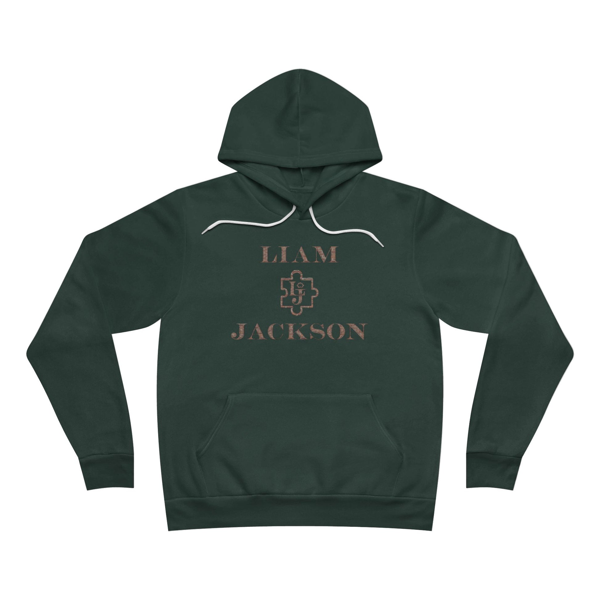 Sponge Fleece Hoodie with Liam Jackson Logo Brick Design