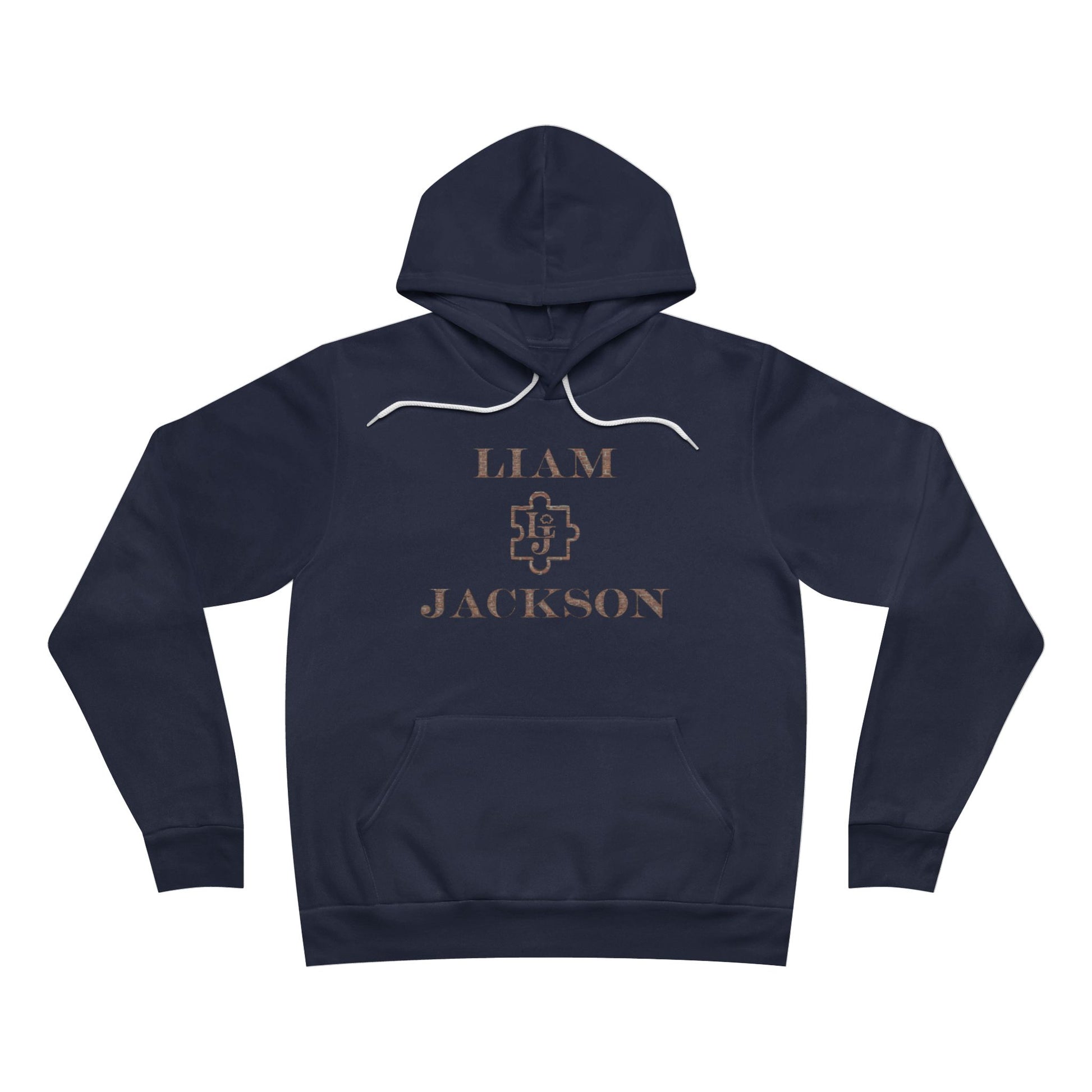 Sponge Fleece Hoodie with Liam Jackson Logo Brick Design
