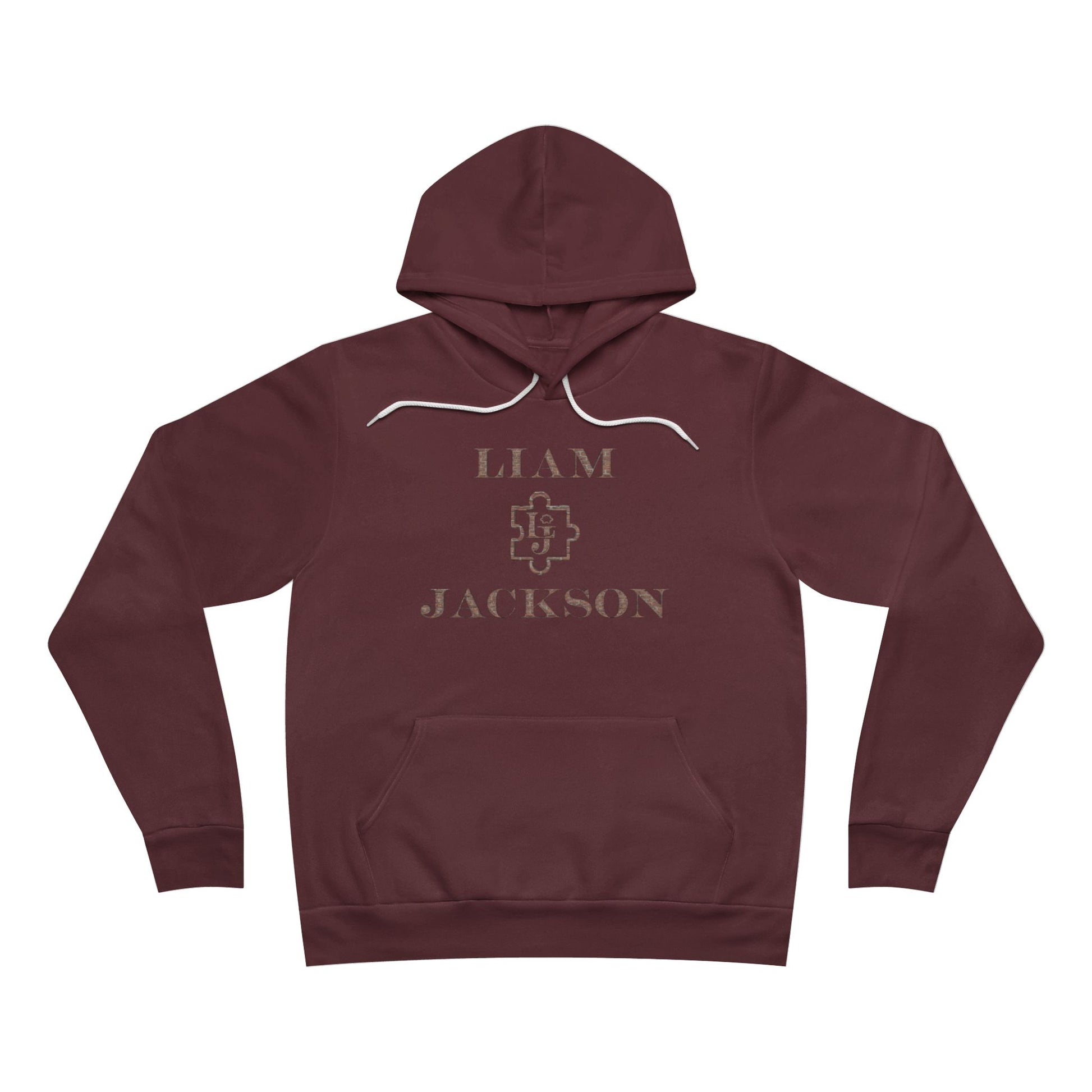 Sponge Fleece Hoodie with Liam Jackson Logo Brick Design